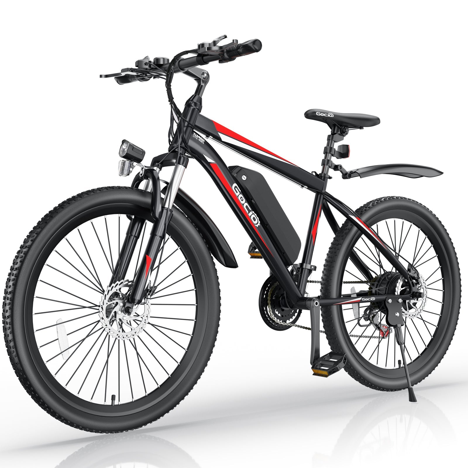 Gocio 500w Electric Bike 26 inch Electric Bicycle for Adults with Cruise Control System Ebike, Mountain Bike with Removable 375Wh Lithium-Ion Battery