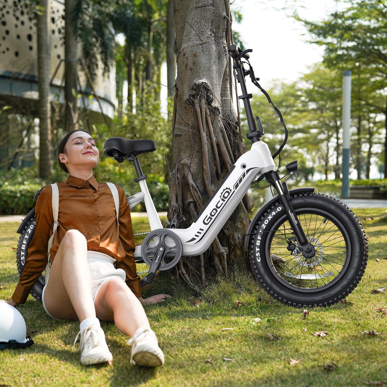 Gocio Electric Bike for Adults, Peak 1025W Mountain E Bike, 48V 13AH Removable Lithium-Ion Battery Ebikes, 20"x4.0" Fat Tire Electric Bicycles, 3A Fast Charge, up to 60 Miles Man Woman UL2849 - GOCIO