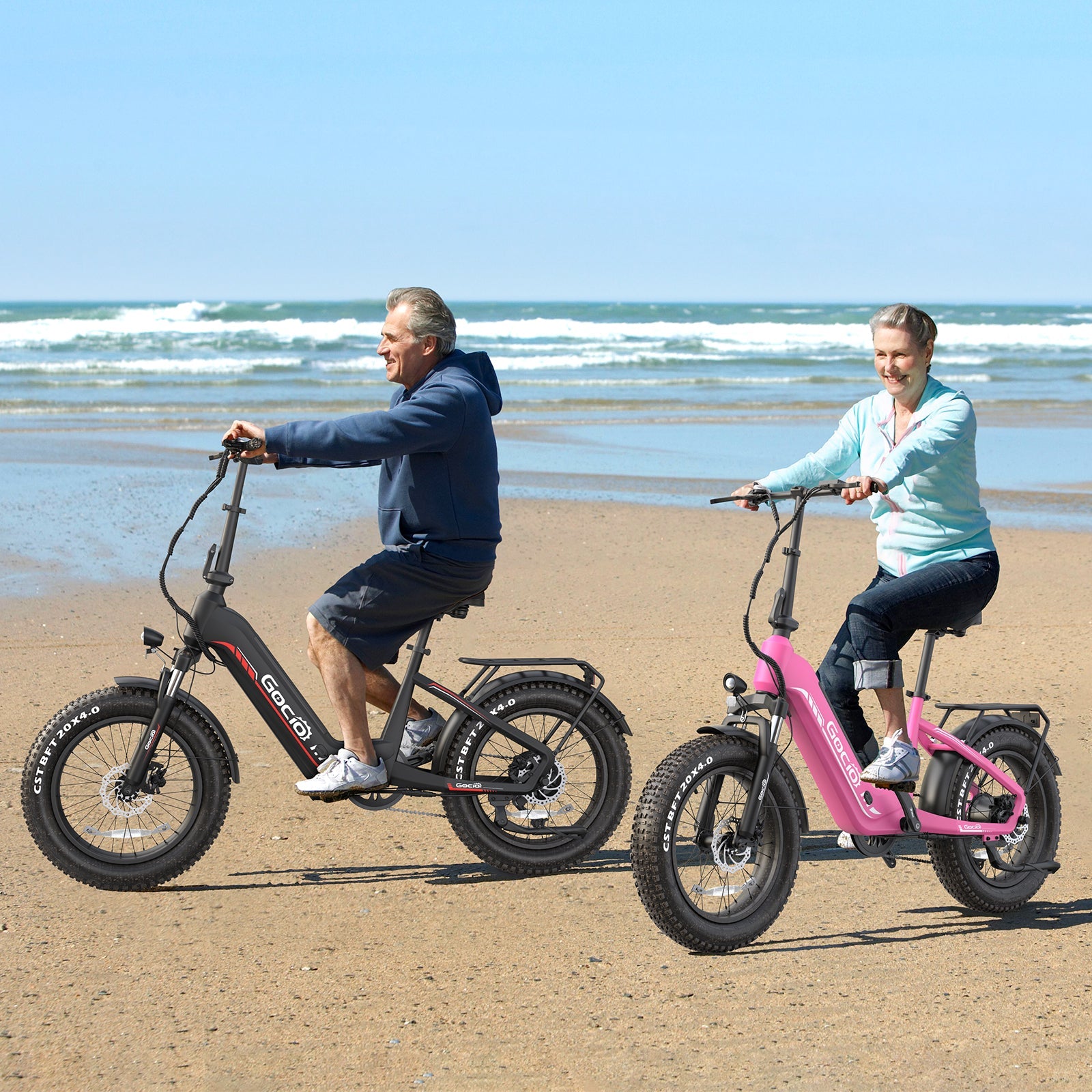 Gocio Electric Bike for Adults, Peak 1025W Mountain E Bike, 48V 13AH Removable Lithium-Ion Battery Ebikes, 20"x4.0" Fat Tire Electric Bicycles, 3A Fast Charge, up to 60 Miles Man Woman UL2849 - GOCIO