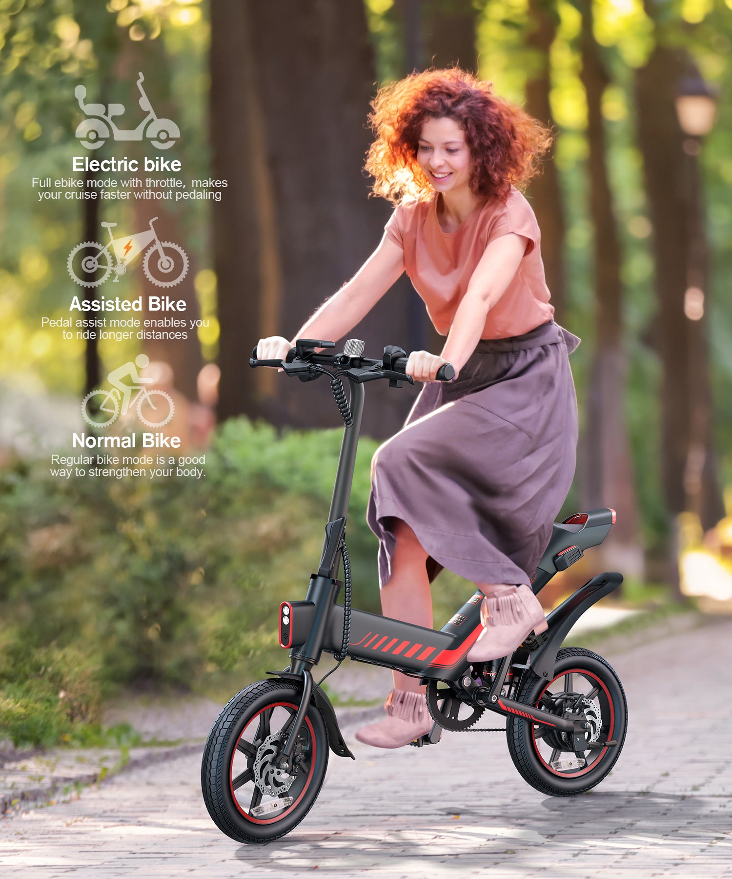 Wooken Y1-14 Urban Commuter Folding Electric Bike Wooken