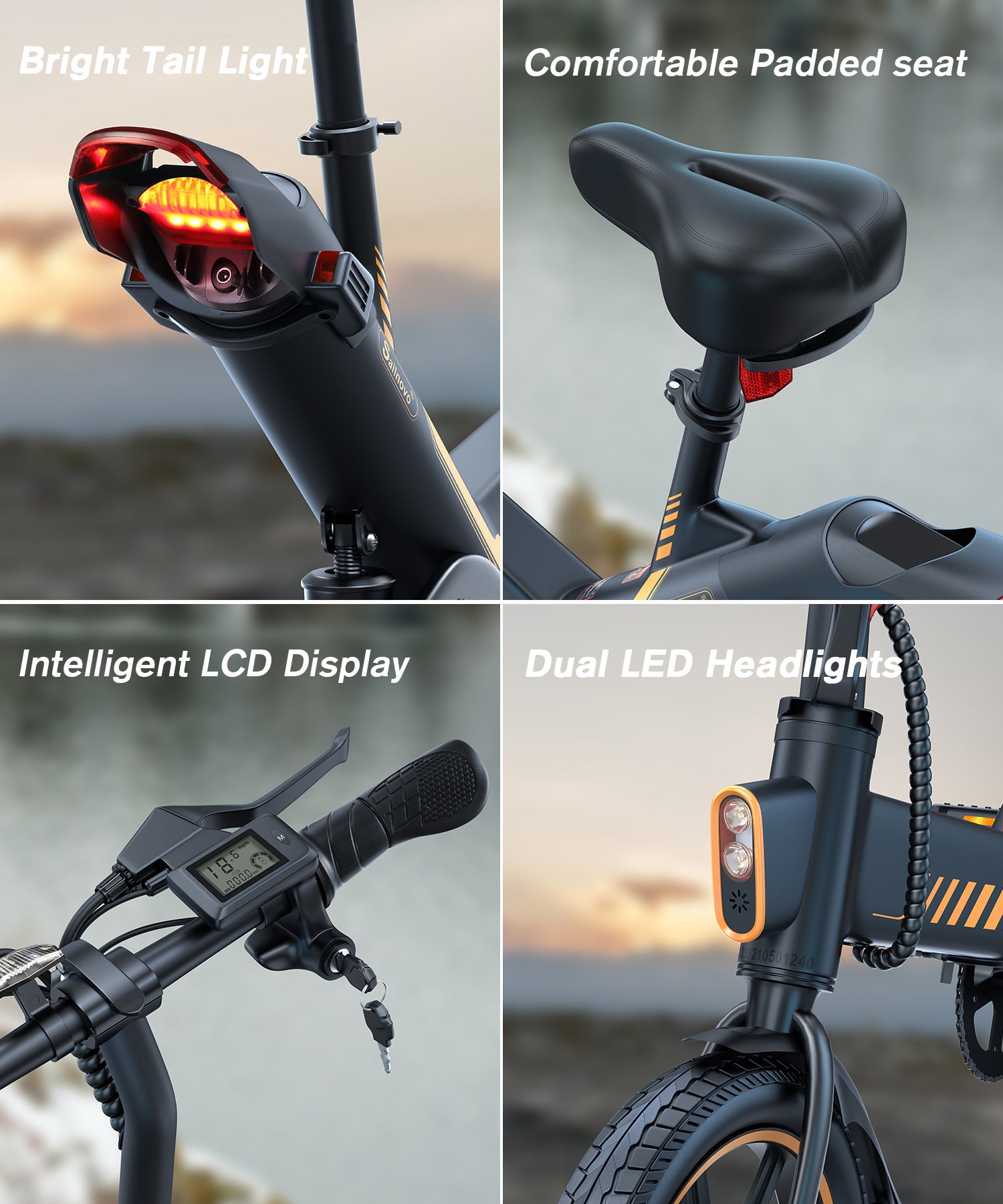 Wooken Y1-14 Urban Commuter Folding Electric Bike Wooken