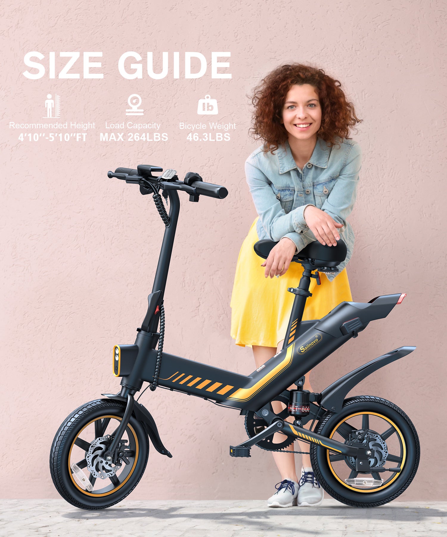 Wooken Y1-14 Urban Commuter Folding Electric Bike Wooken