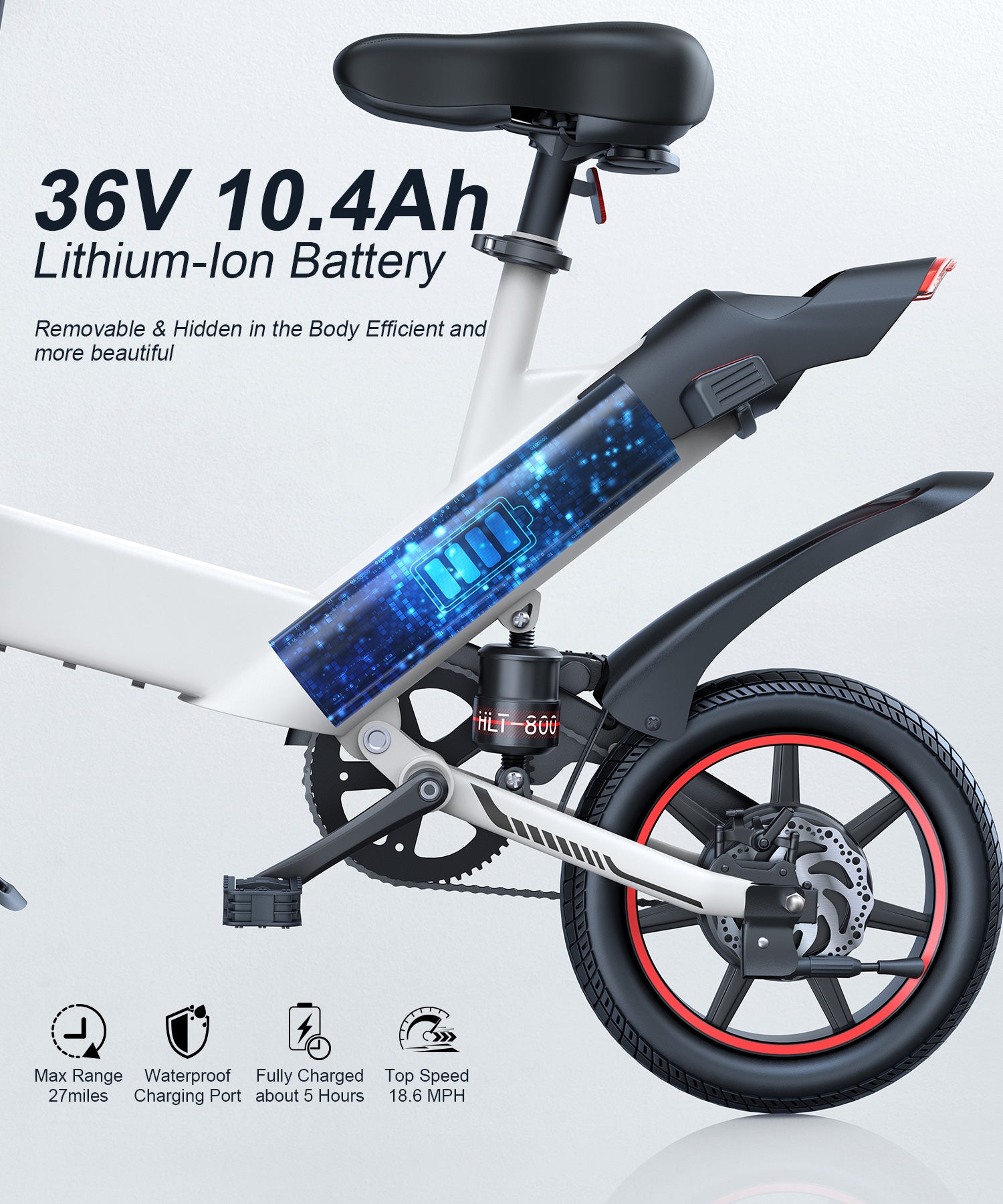 Wooken Y1-14 Urban Commuter Folding Electric Bike Wooken