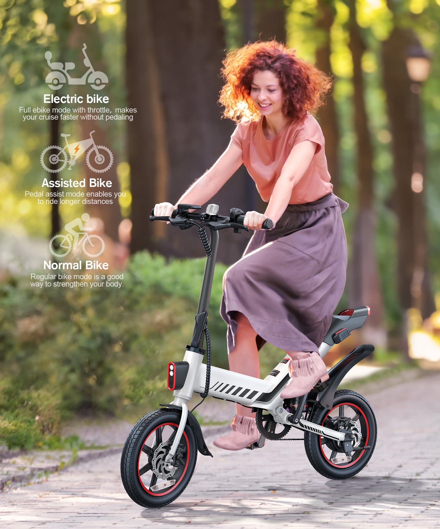 Wooken Y1-14 Urban Commuter Folding Electric Bike Wooken