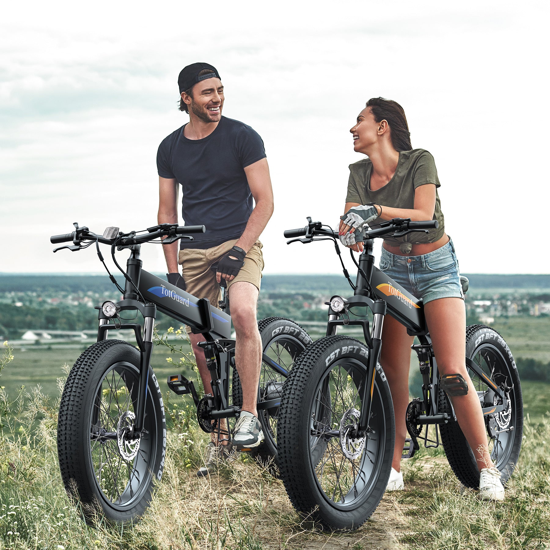 Wooken T-268 All Terrain Folding Fat Tire Electric Bike Wooken
