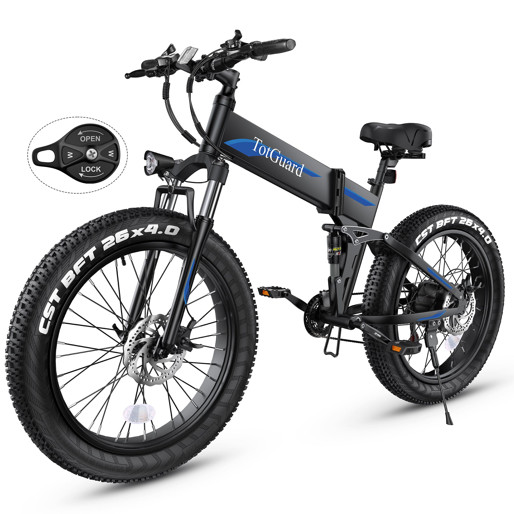 Wooken T-268 All Terrain Folding Fat Tire Electric Bike Wooken