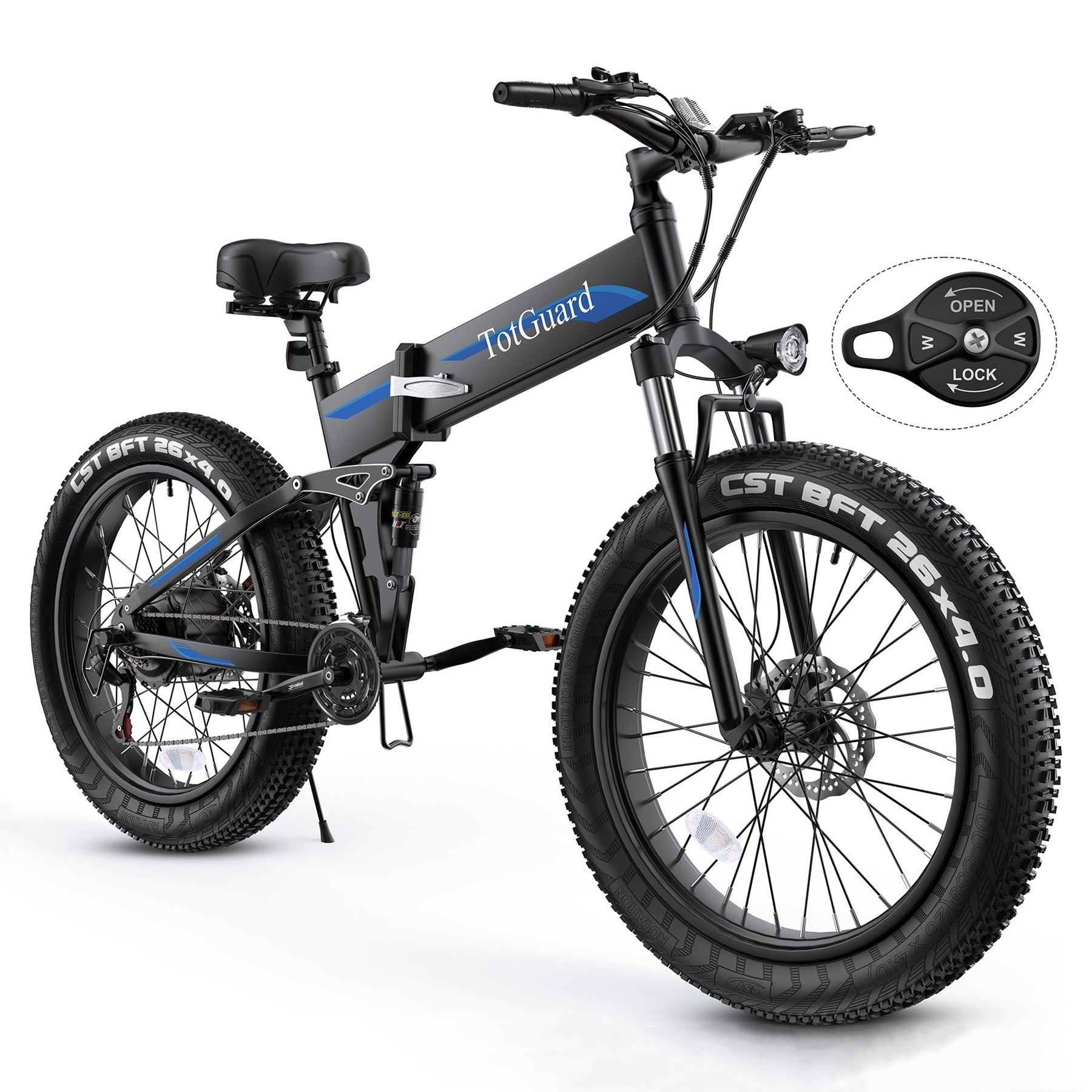 Wooken T-268 All Terrain Folding Fat Tire Electric Bike Wooken