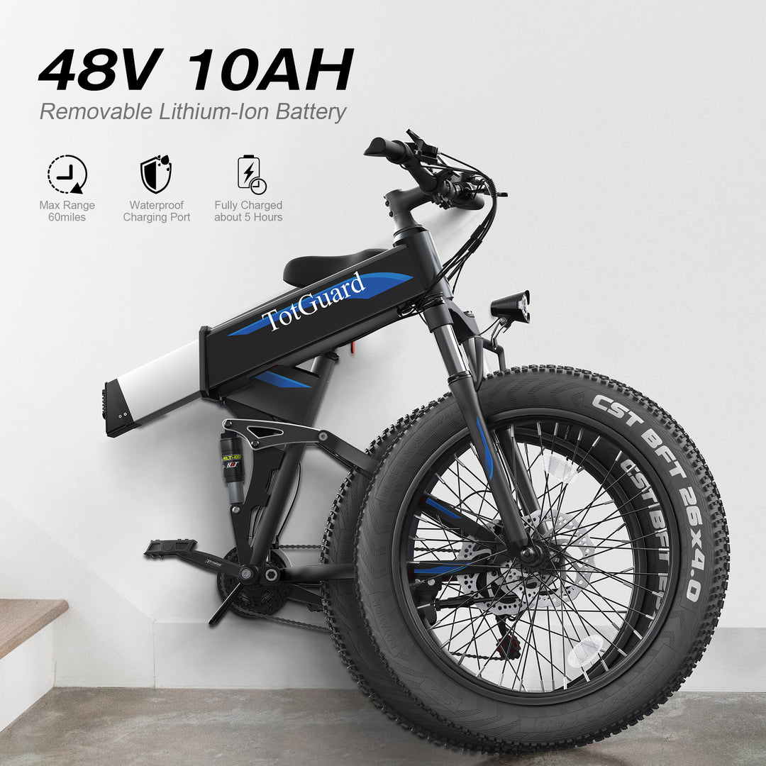 Wooken T-268 All Terrain Folding Fat Tire Electric Bike Wooken