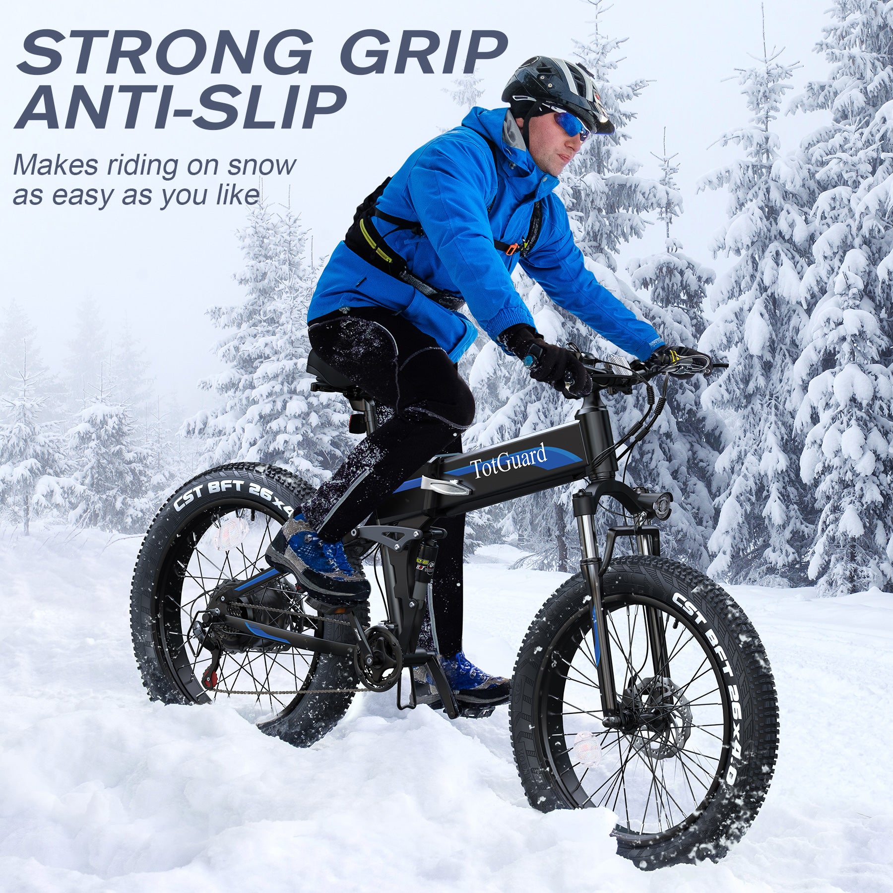 Wooken T-268 All Terrain Folding Fat Tire Electric Bike Wooken