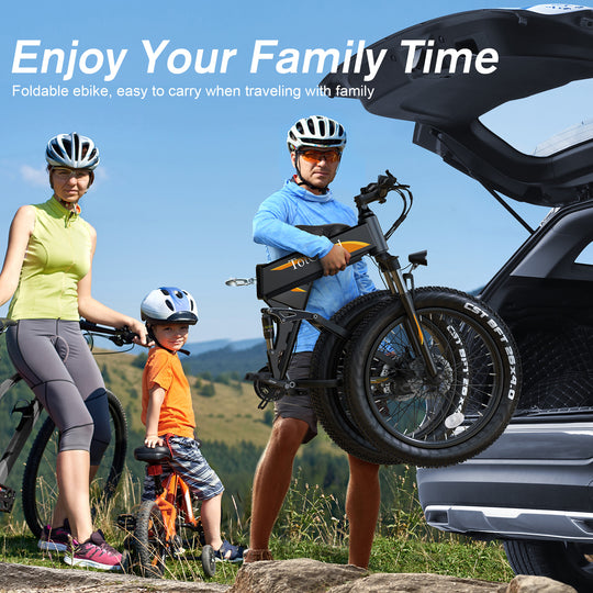 Wooken T-268 All Terrain Folding Fat Tire Electric Bike Wooken