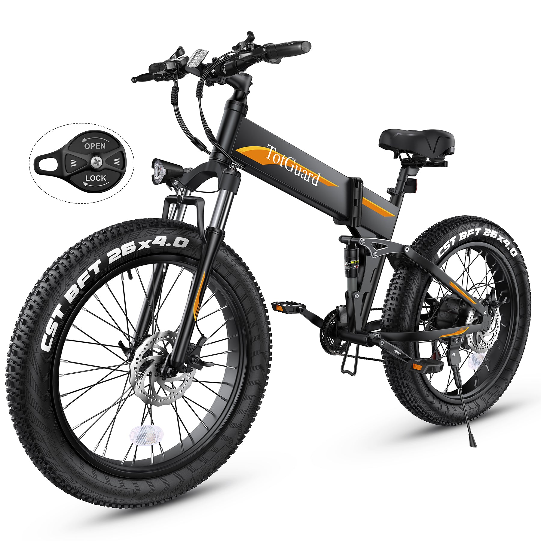 Wooken T-268 All Terrain Folding Fat Tire Electric Bike Wooken