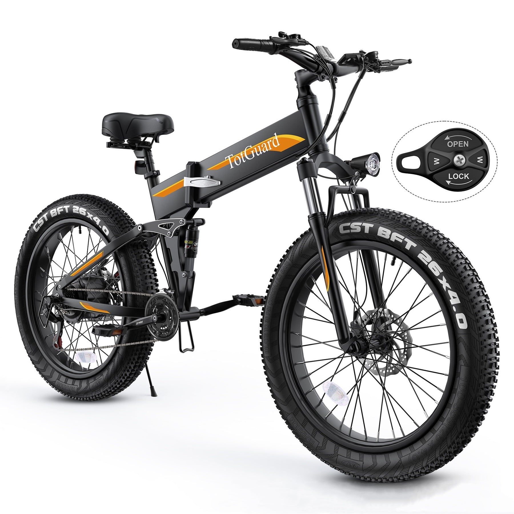 Wooken T-268 All Terrain Folding Fat Tire Electric Bike Wooken