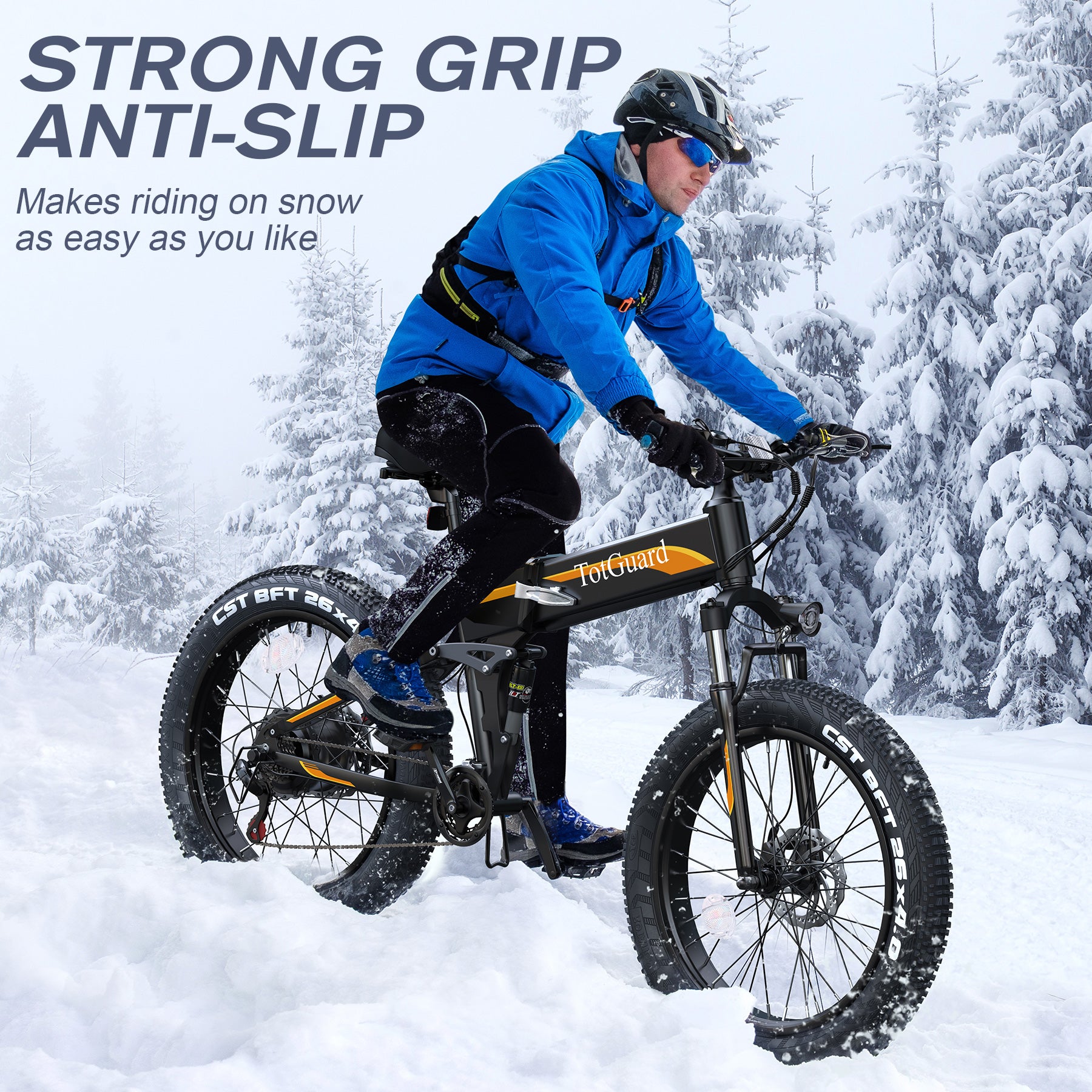 Wooken T-268 All Terrain Folding Fat Tire Electric Bike Wooken