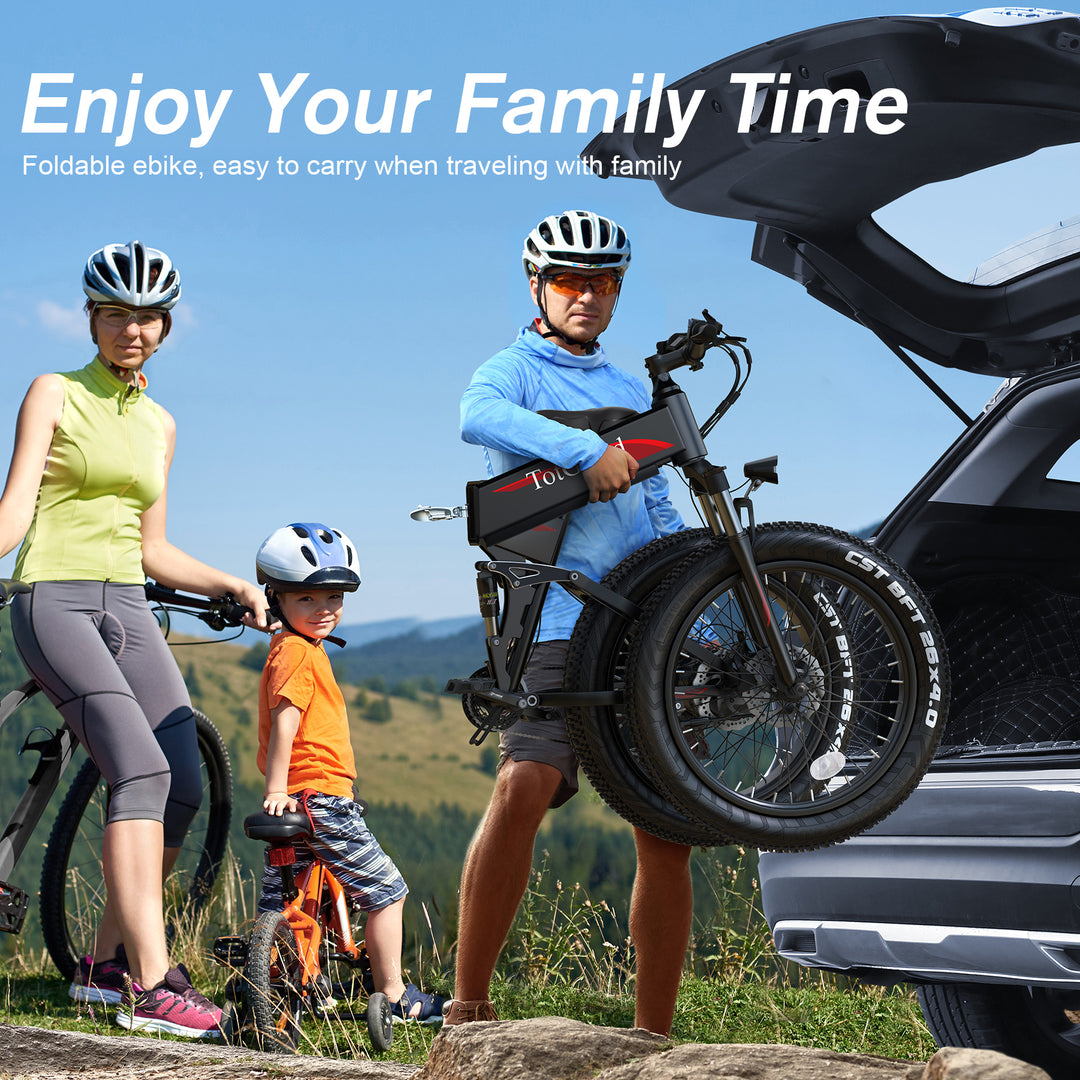 Wooken T-268 All Terrain Folding Fat Tire Electric Bike Wooken