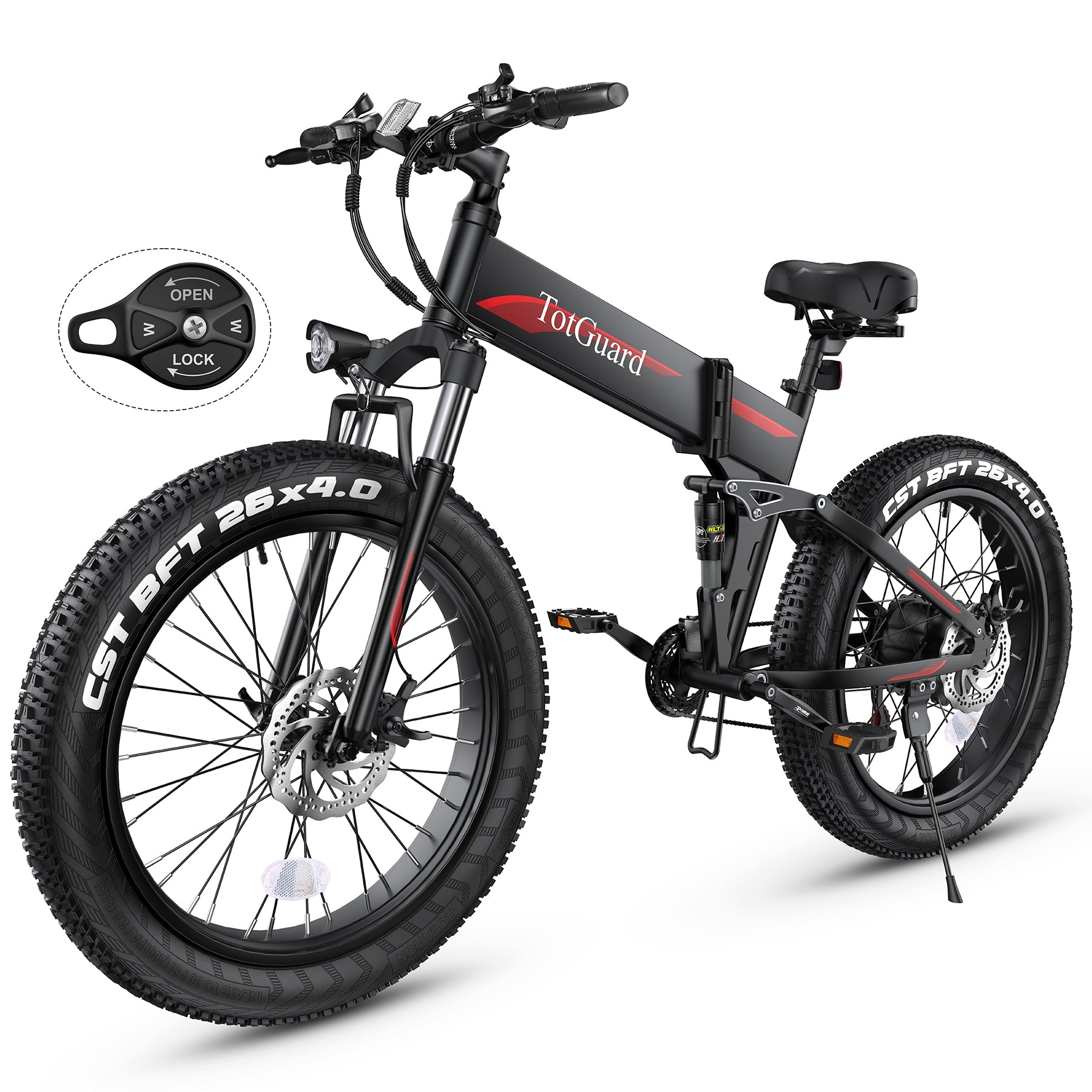 Wooken T-268 All Terrain Folding Fat Tire Electric Bike Wooken