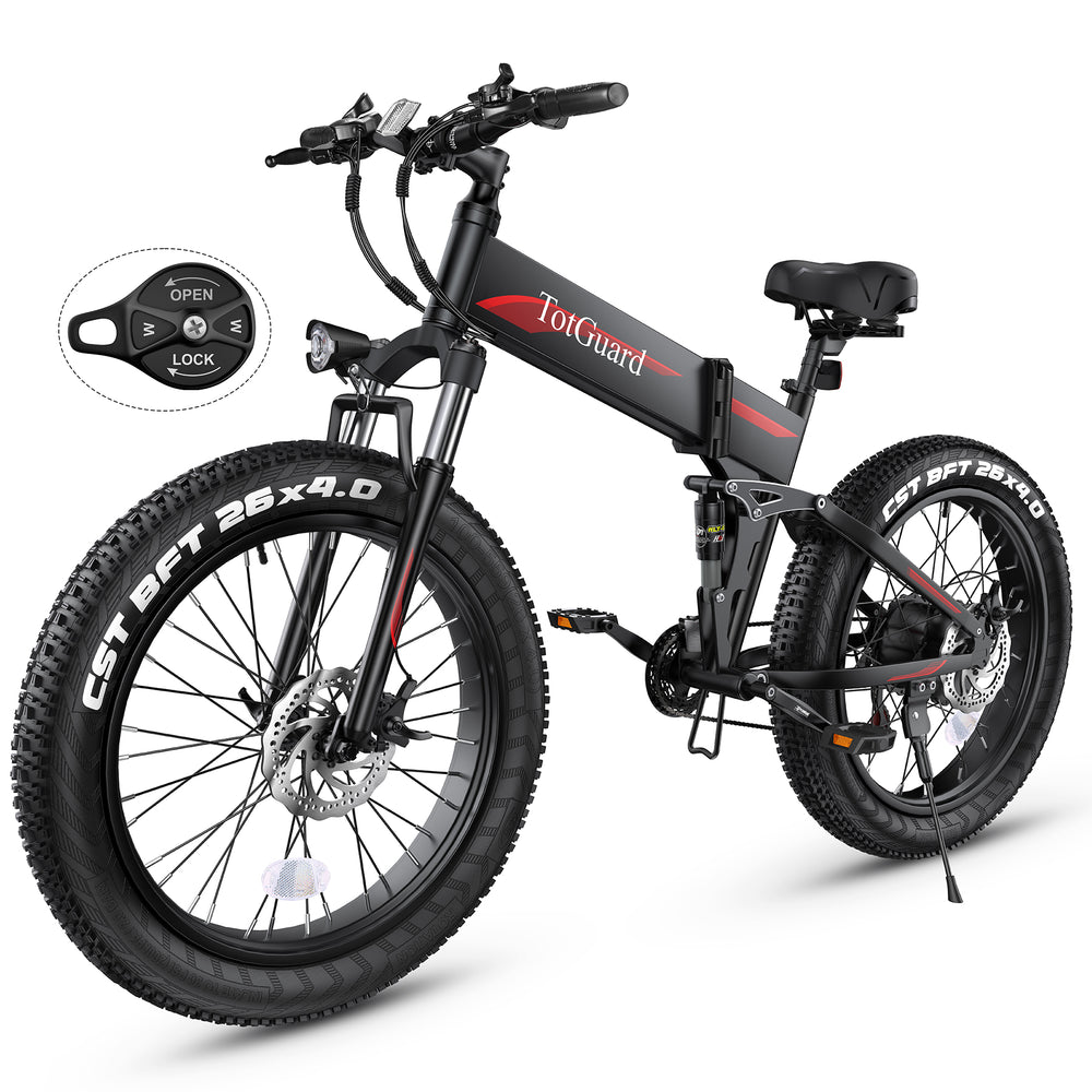 Wooken T-268 All Terrain Folding Fat Tire Electric Bike Wooken