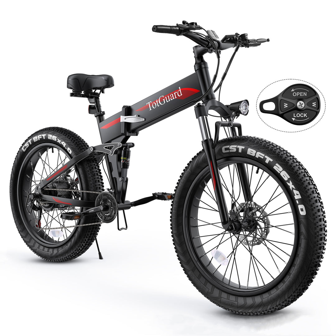 Wooken T-268 All Terrain Folding Fat Tire Electric Bike Wooken