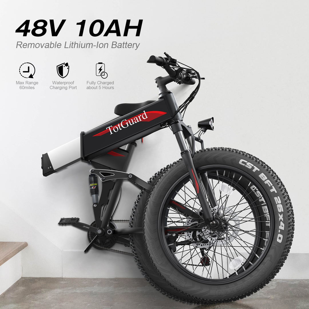 Wooken T-268 All Terrain Folding Fat Tire Electric Bike Wooken