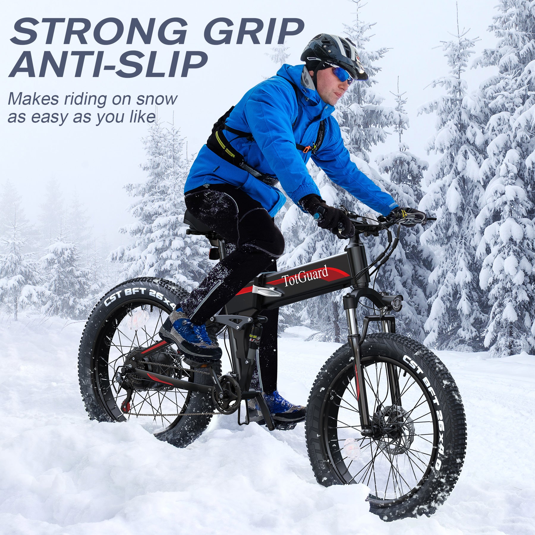 Wooken T-268 All Terrain Folding Fat Tire Electric Bike Wooken
