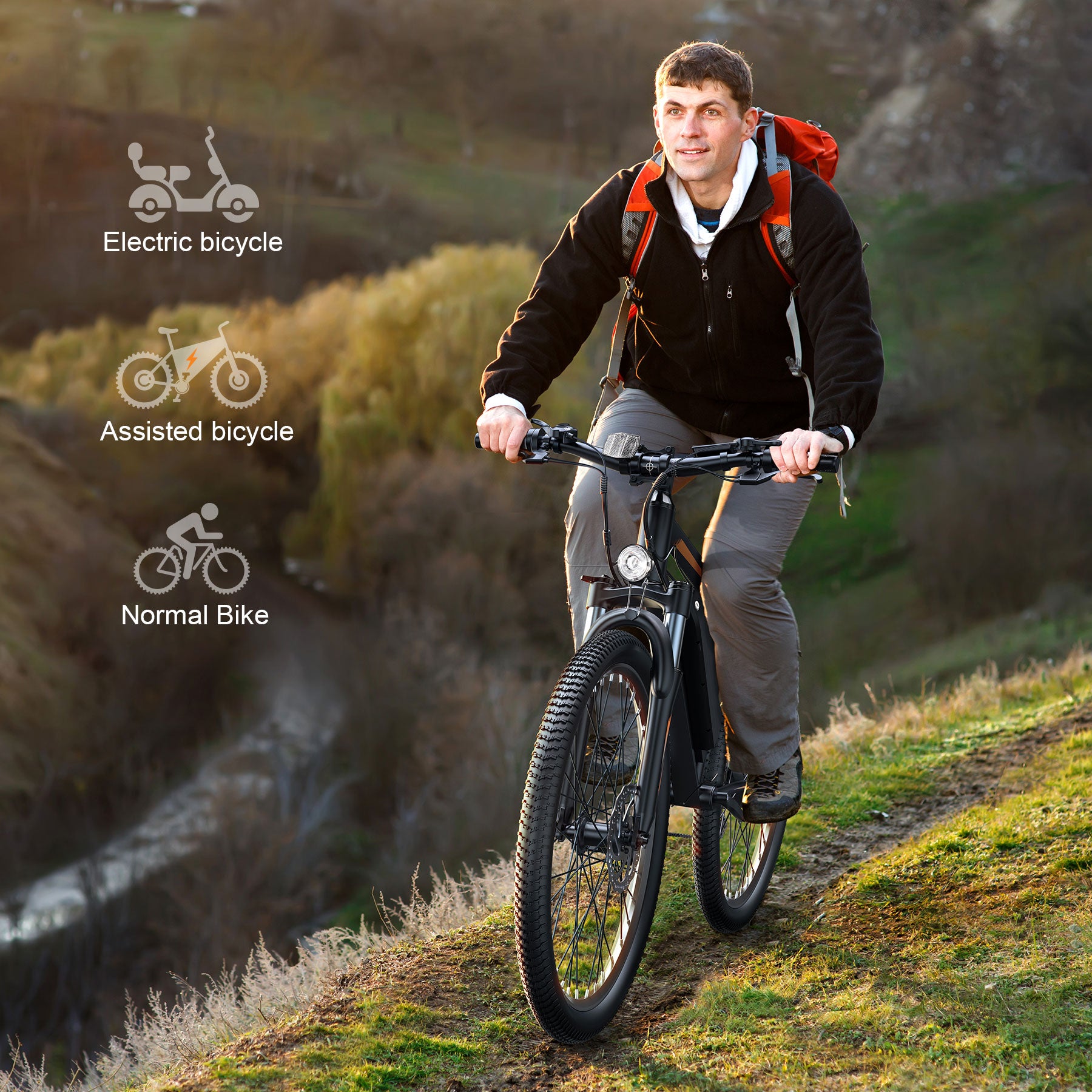Wooken T-276 Adult Adventure Electric Mountain Bike Wooken