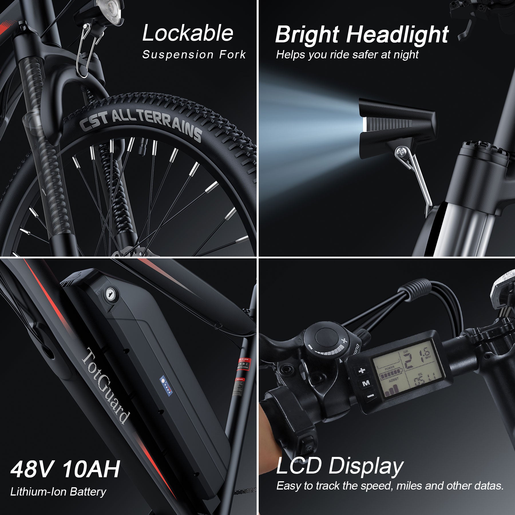 Wooken T-276 Adult Adventure Electric Mountain Bike Wooken