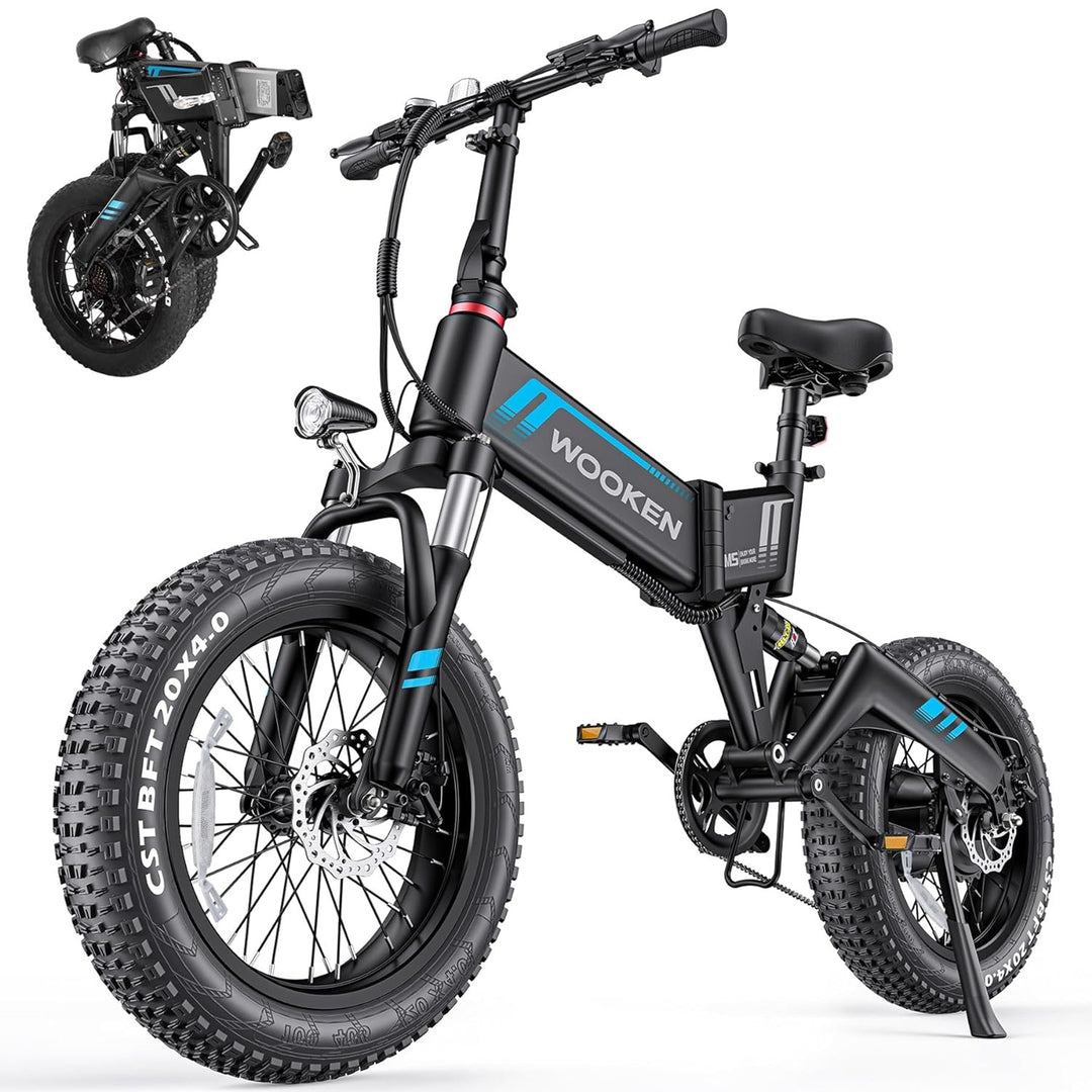 Wooken W-206 Full Suspension Folding Fat Tire Electric Bike Wooken