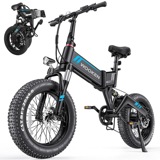 Wooken W-206 Full Suspension Folding Fat Tire Electric Bike Wooken