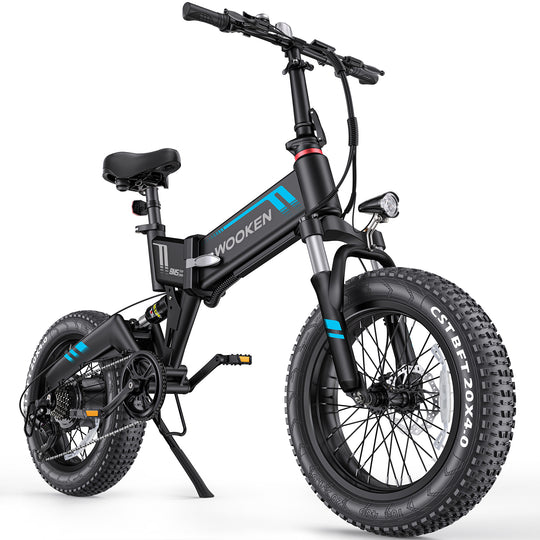 Wooken W-206 Full Suspension Folding Fat Tire Electric Bike Wooken