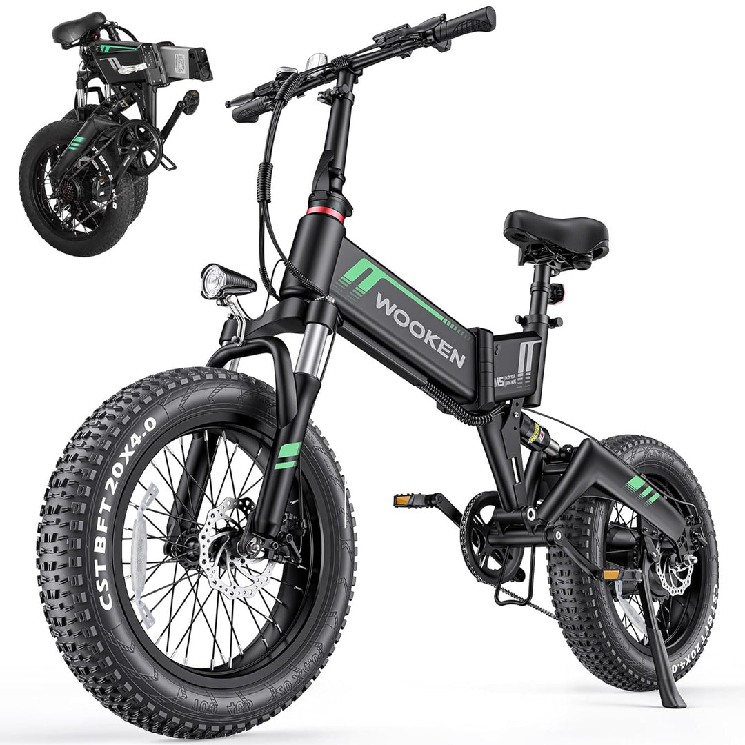 Wooken W-206 Full Suspension Folding Fat Tire Electric Bike Wooken