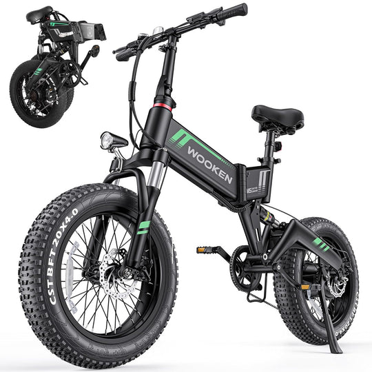 Wooken W-206 Full Suspension Folding Fat Tire Electric Bike Wooken