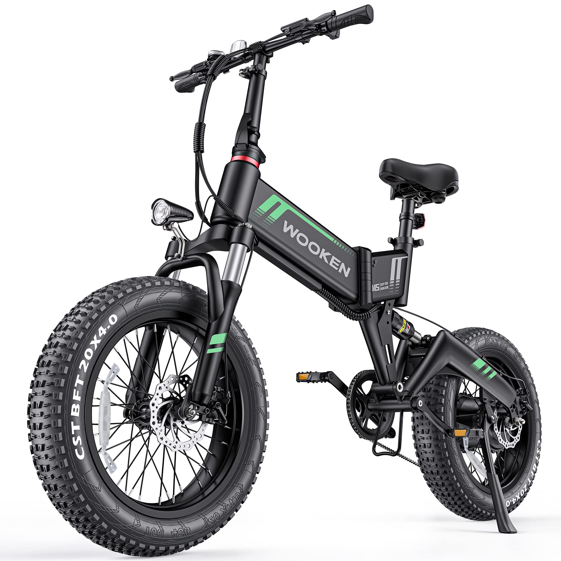 Wooken W-206 Full Suspension Folding Fat Tire Electric Bike Wooken