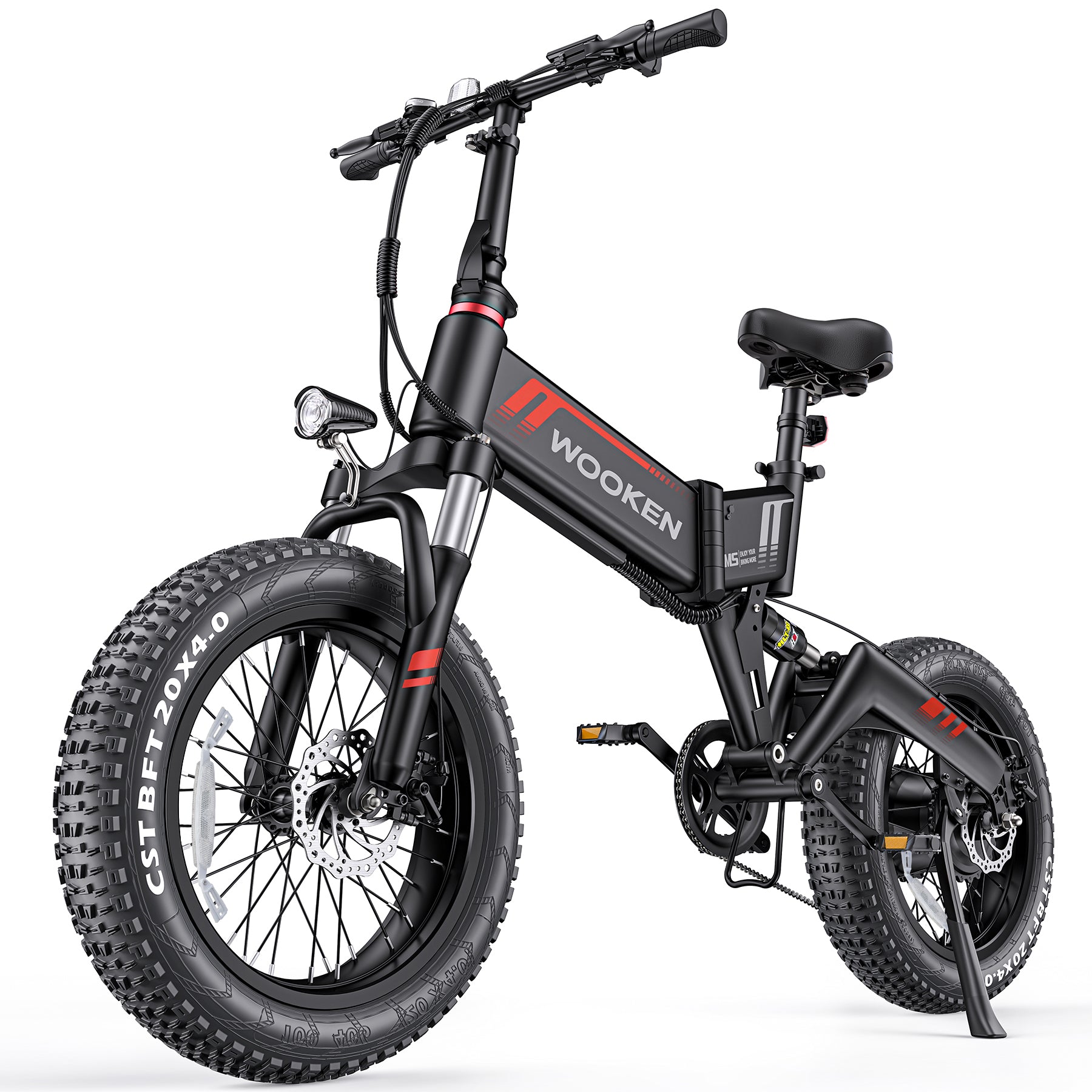 Wooken W-206 Full Suspension Folding Fat Tire Electric Bike Wooken