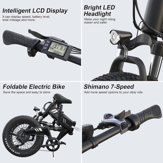 Wooken W-206 Full Suspension Folding Fat Tire Electric Bike Wooken