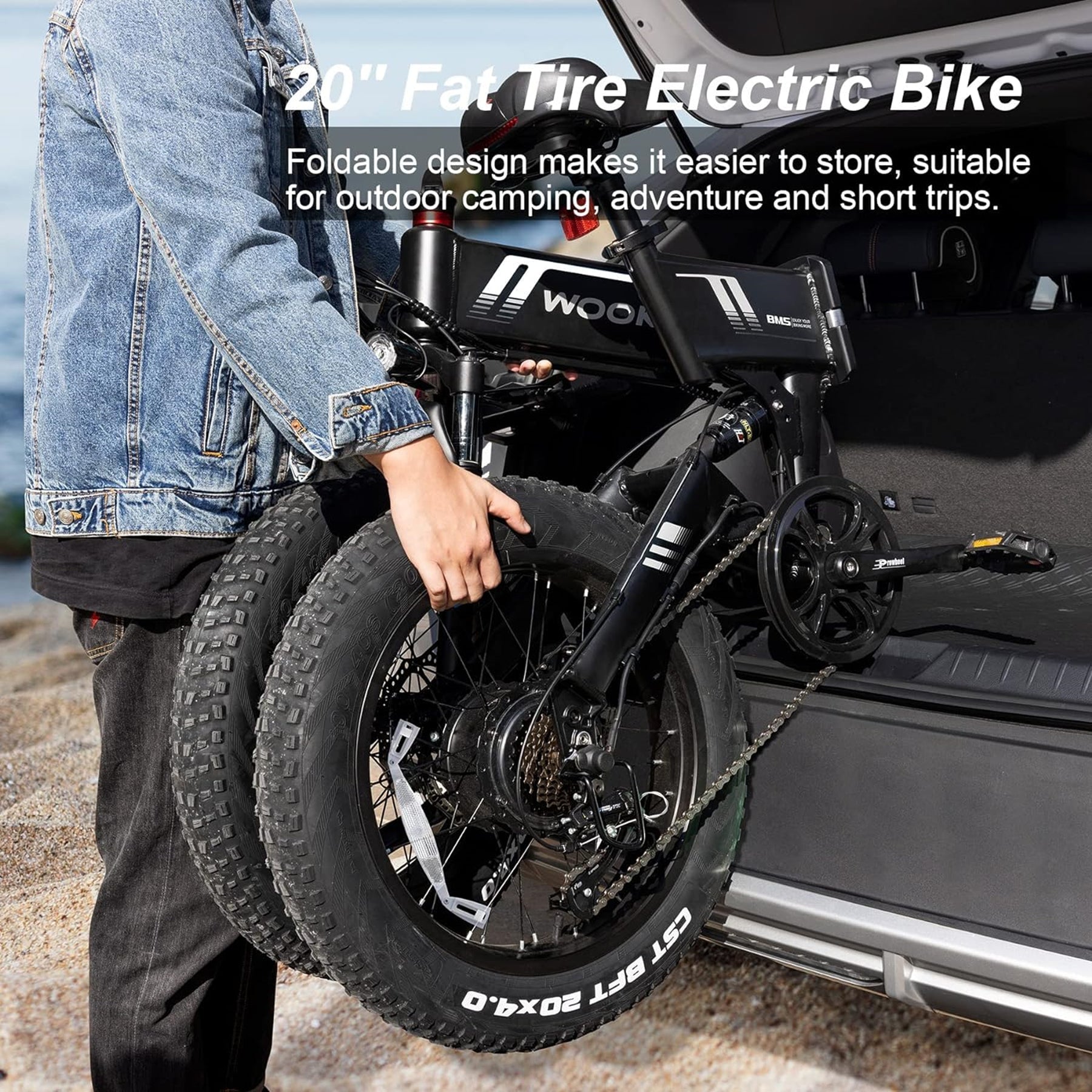 Wooken W-206 Full Suspension Folding Fat Tire Electric Bike Wooken