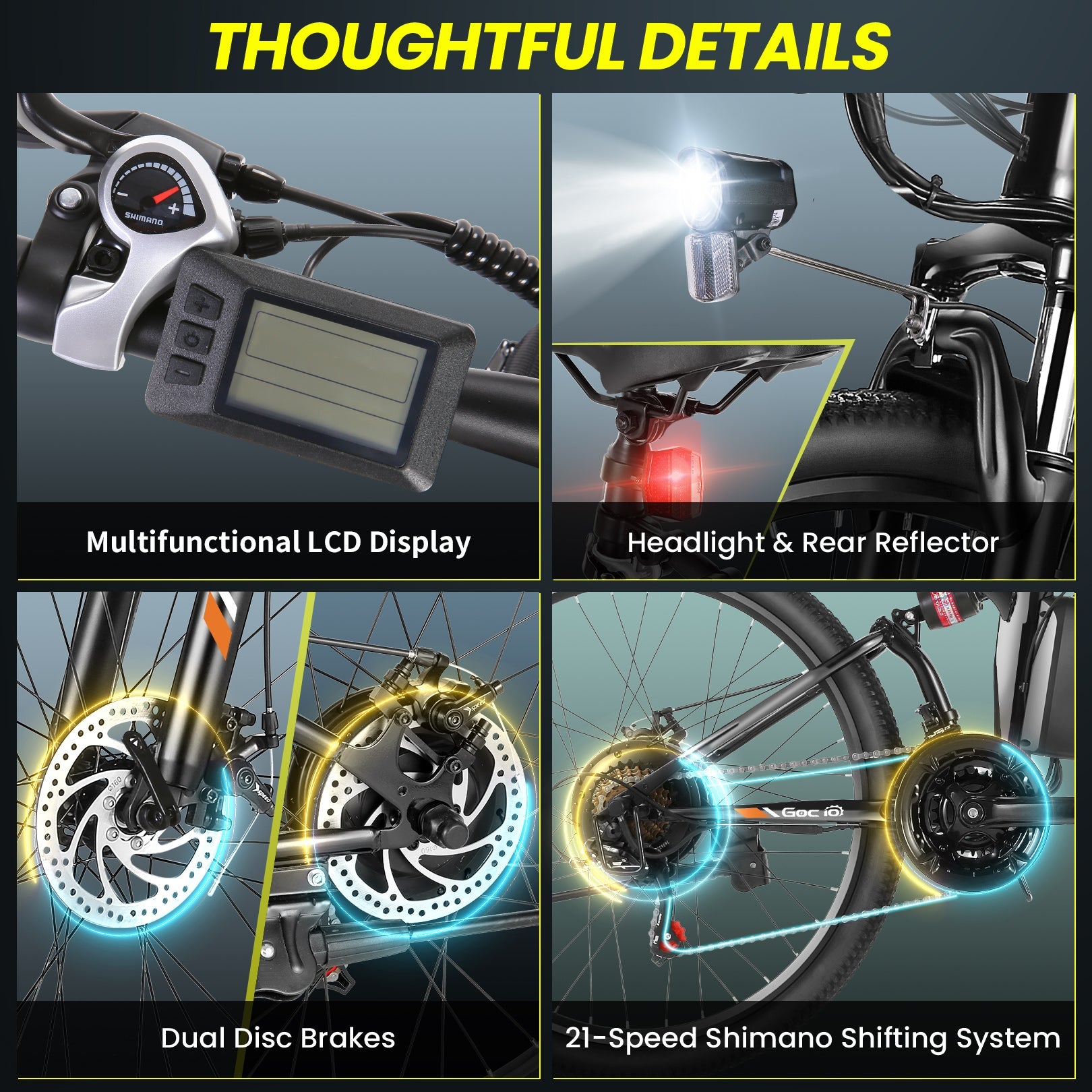 Gocio A-020 Full Suspension Electric Bike Folding Mountain Electric Bike GOCIO