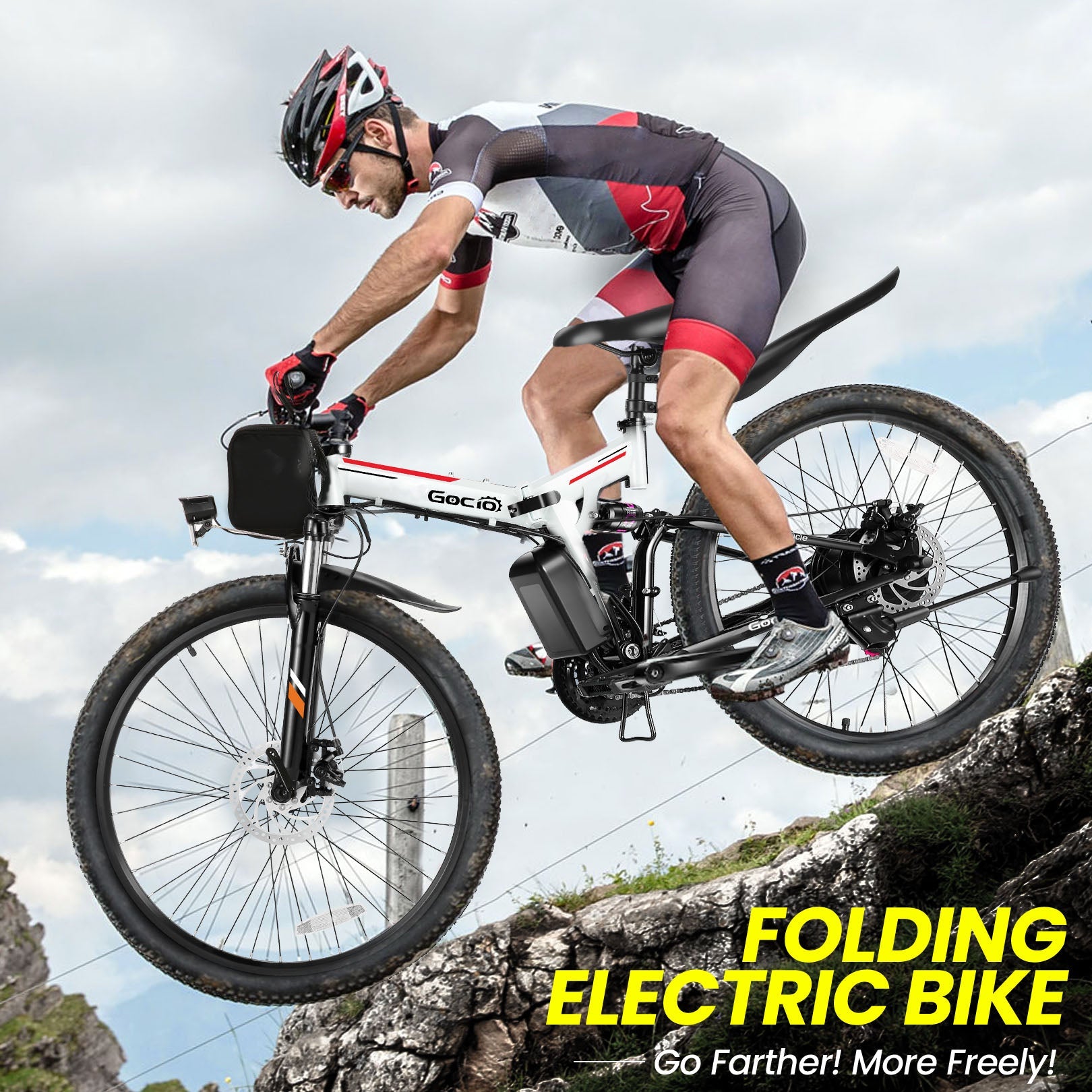 Gocio A-020 Full Suspension Electric Bike Folding Mountain Electric Bike GOCIO