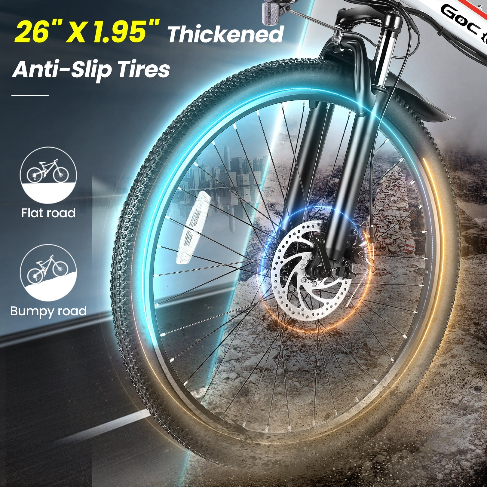 Gocio A-020 Full Suspension Electric Bike Folding Mountain Electric Bike GOCIO