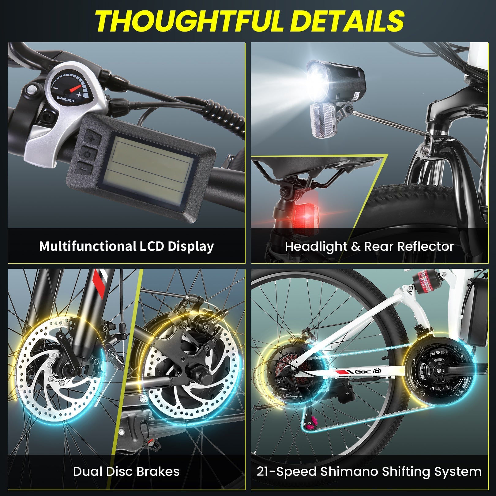 Gocio A-020 Full Suspension Electric Bike Folding Mountain Electric Bike GOCIO