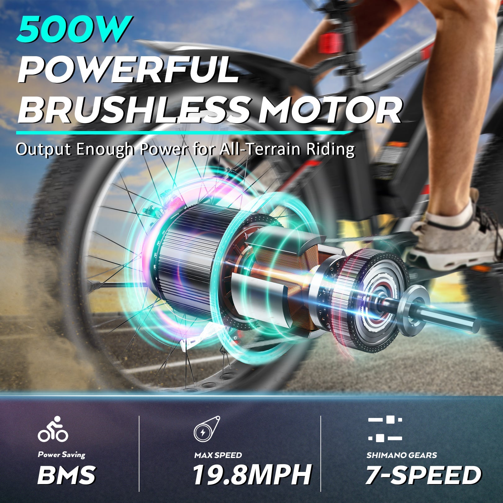 Wooken G-21 Mountain Electric Bike Fat Tire All Terrain Electric Bike Wooken