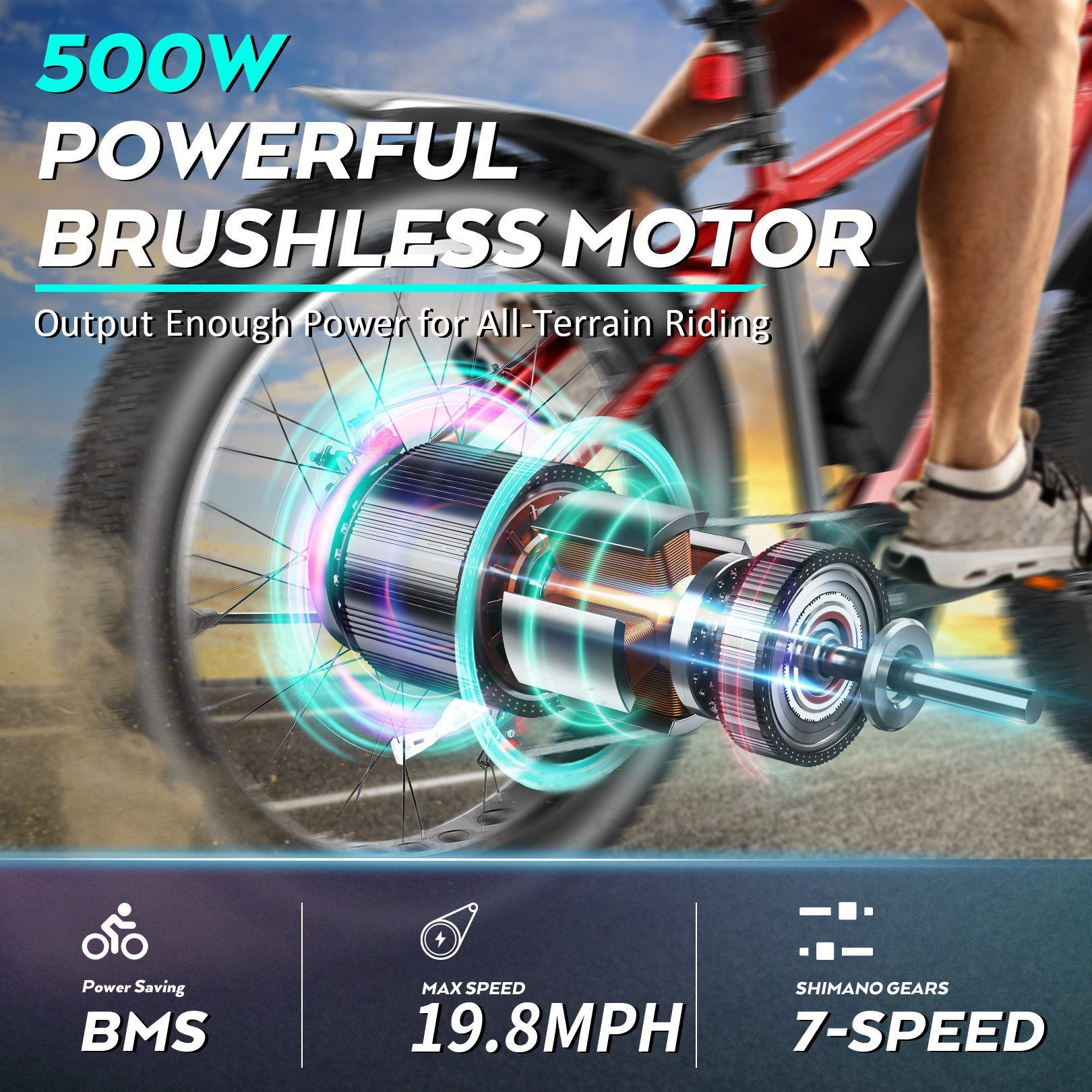 Wooken G-21 Mountain Electric Bike Fat Tire All Terrain Electric Bike Wooken