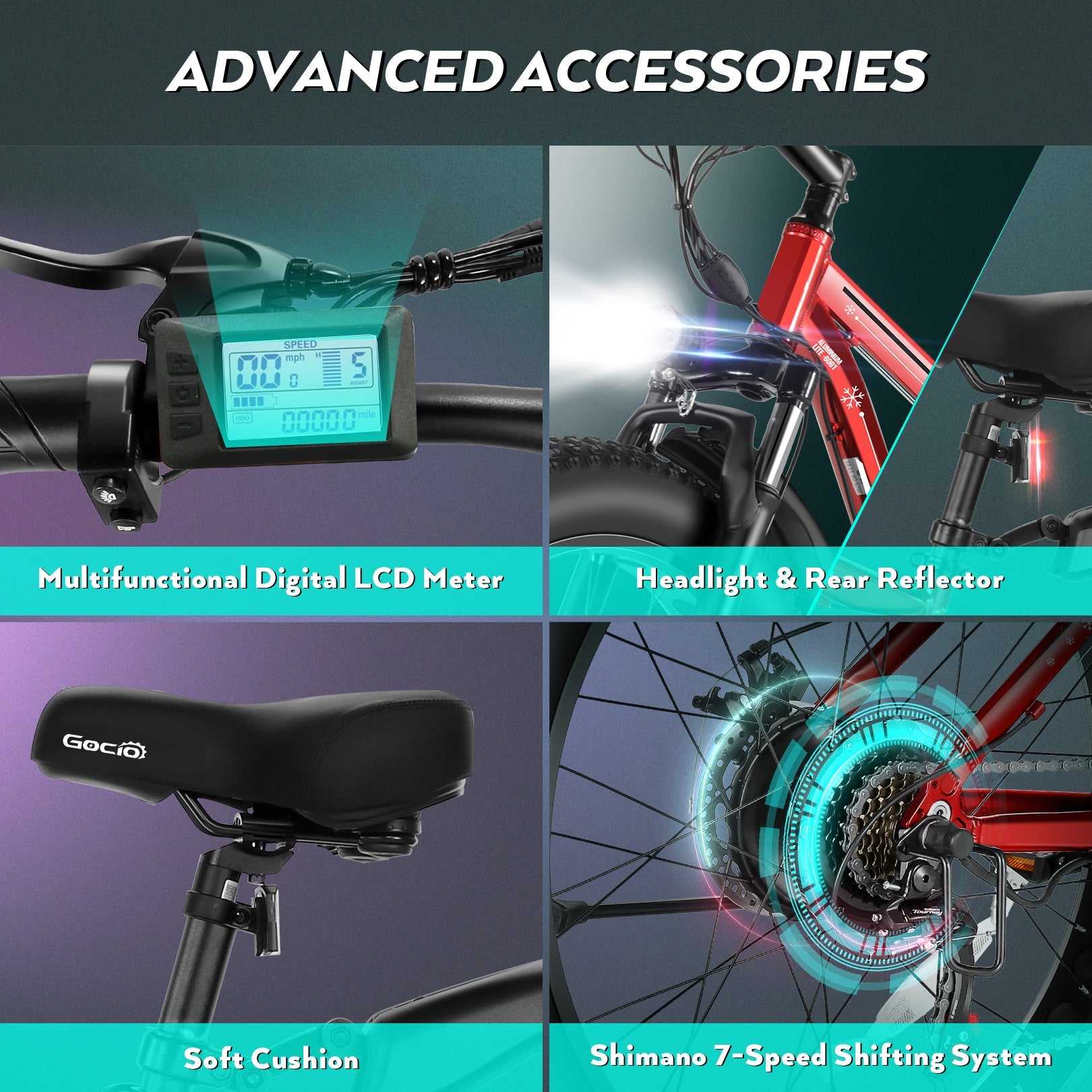 Wooken G-21 Mountain Electric Bike Fat Tire All Terrain Electric Bike Wooken