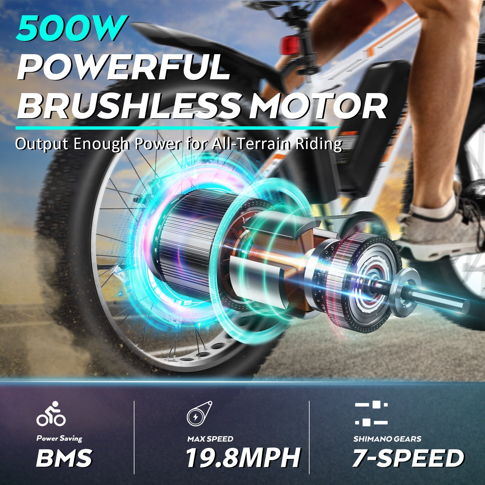 Wooken G-21 Mountain Electric Bike Fat Tire All Terrain Electric Bike Wooken