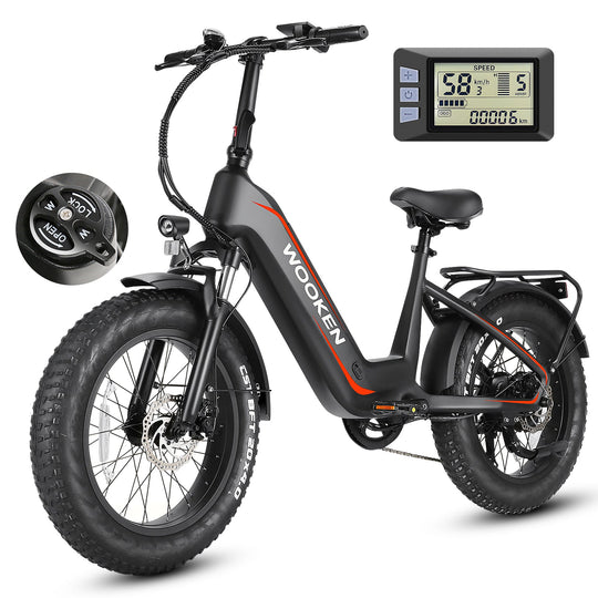 Wooken HMLWK11 All Terrain Fat Tire Mountain Electric Bike Wooken