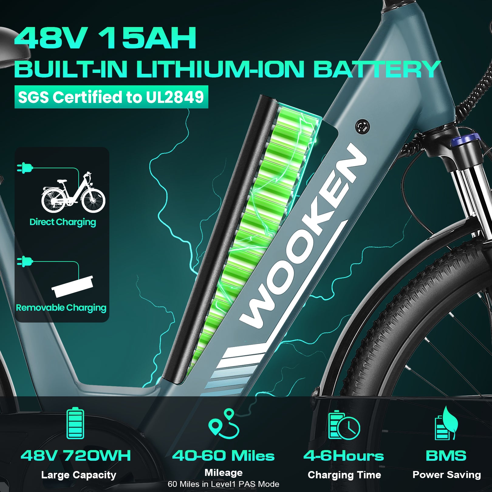 Wooken SwiftX Step-Thru Urban Commuter Electric Bike Yellow