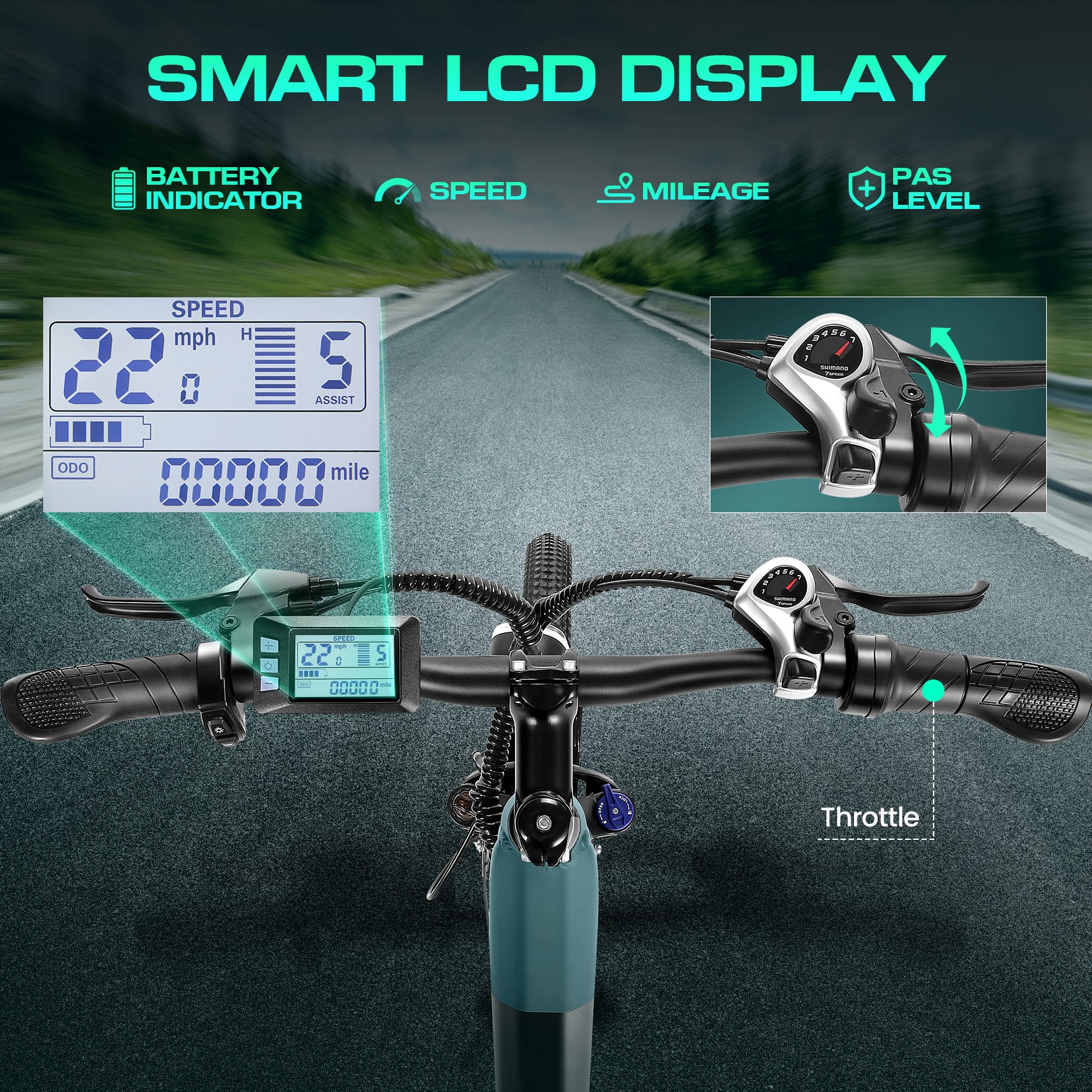 Wooken SwiftX Step-Thru Commuter Fat Tire Electric Bike Wooken