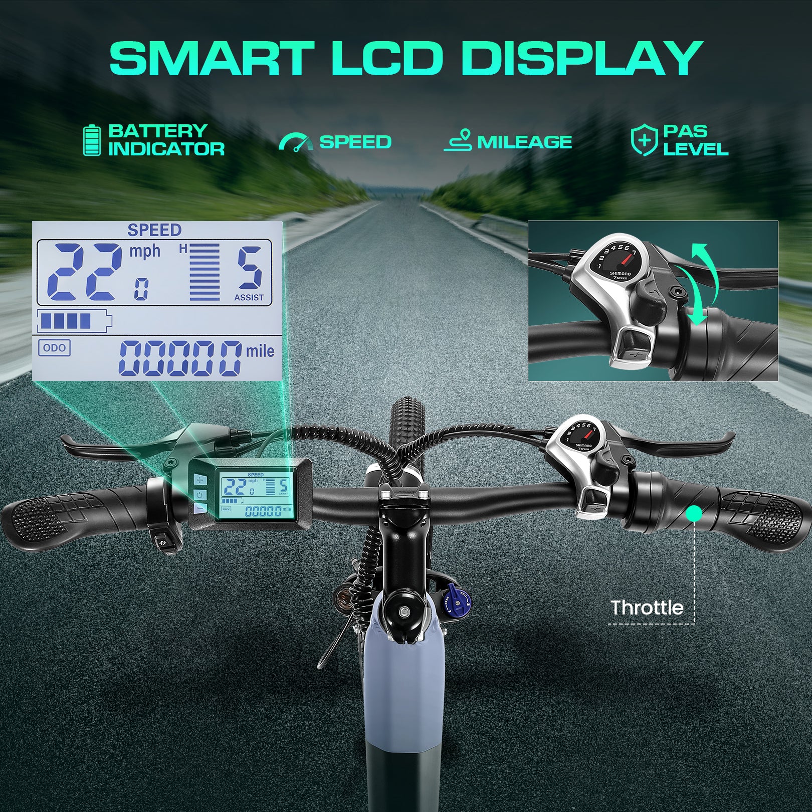 Wooken SwiftX Step-Thru Commuter Fat Tire Electric Bike Wooken