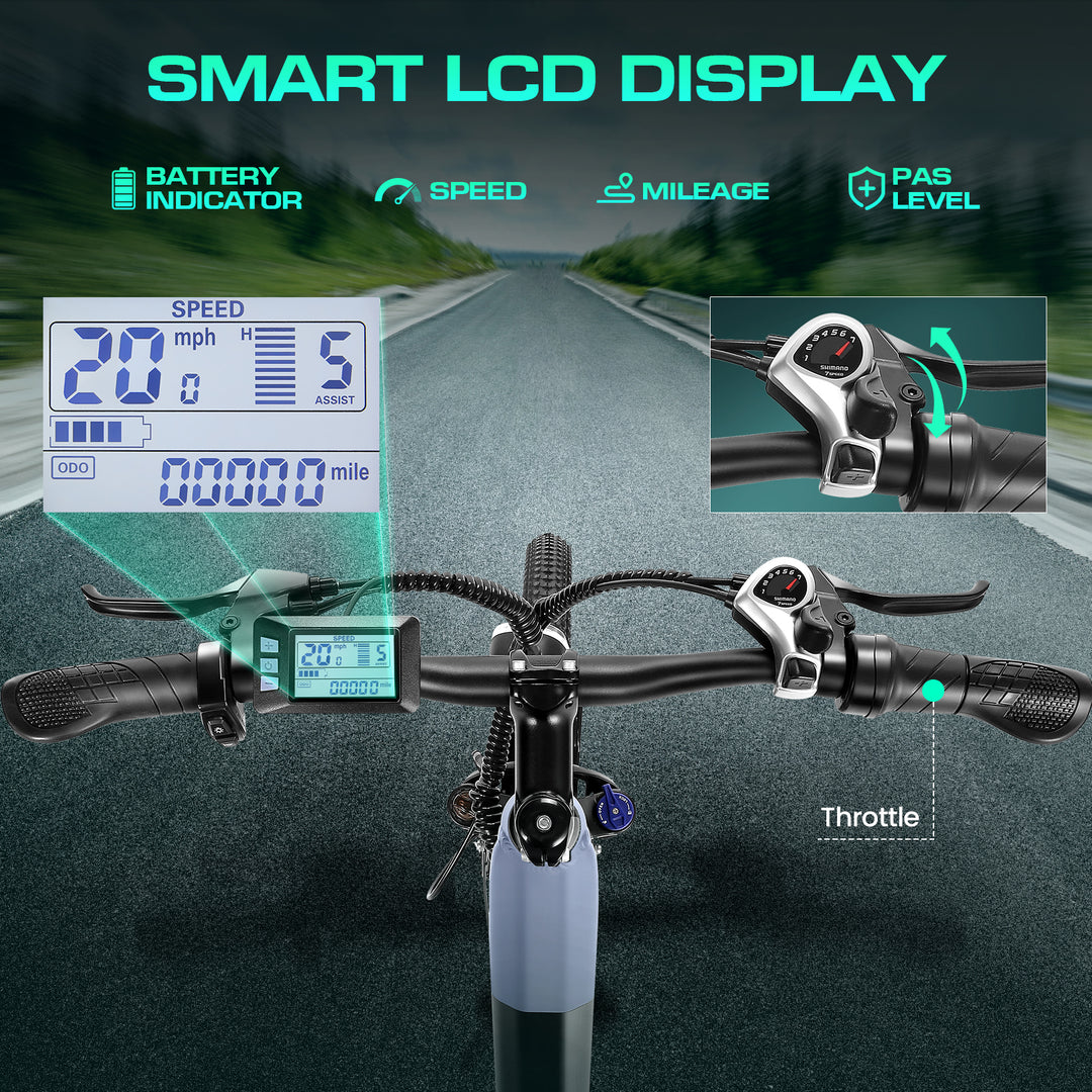 Wooken SwiftX Step-Thru Commuter Fat Tire Electric Bike Wooken