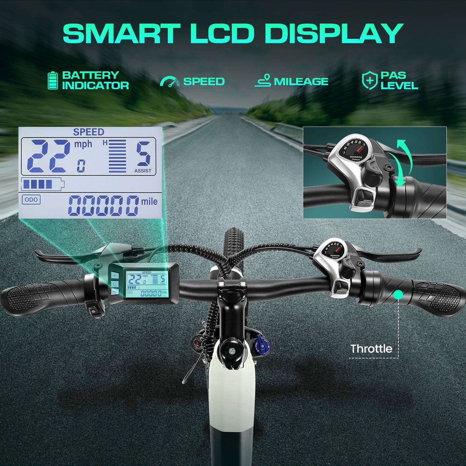 Wooken SwiftX Step-Thru Commuter Fat Tire Electric Bike Wooken