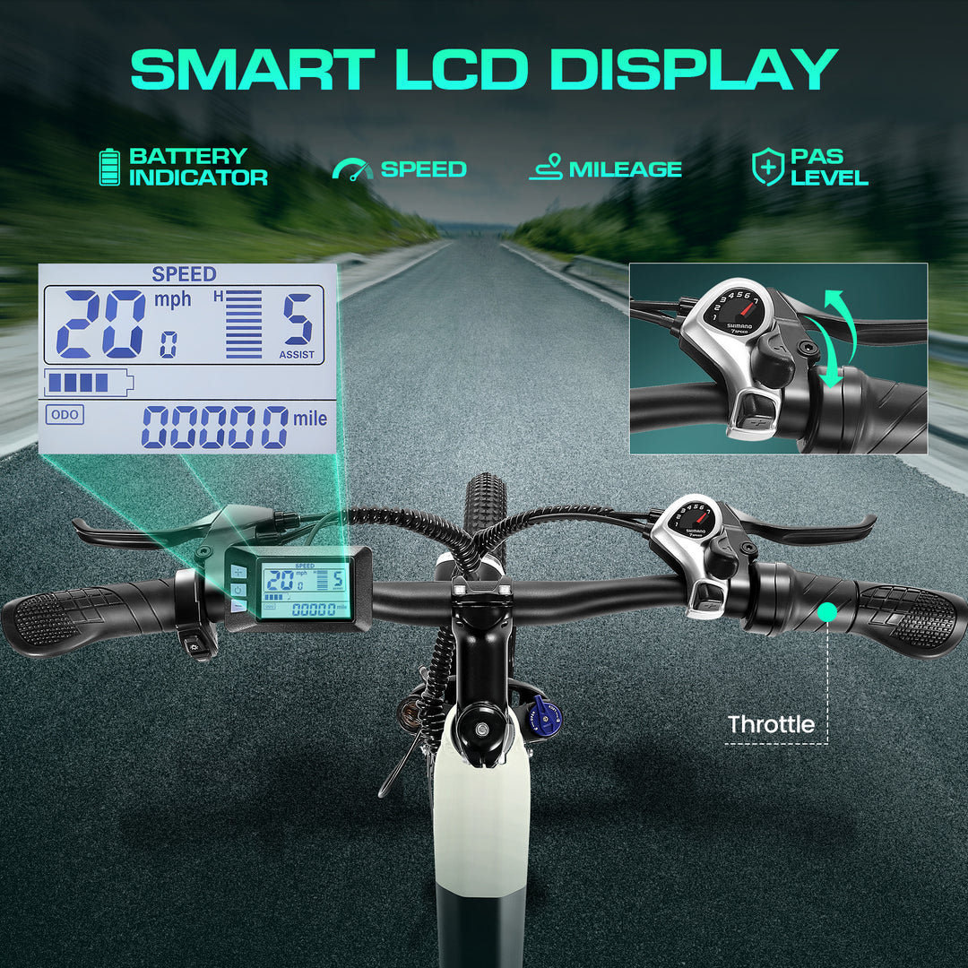 Wooken SwiftX Step-Thru Commuter Fat Tire Electric Bike Wooken