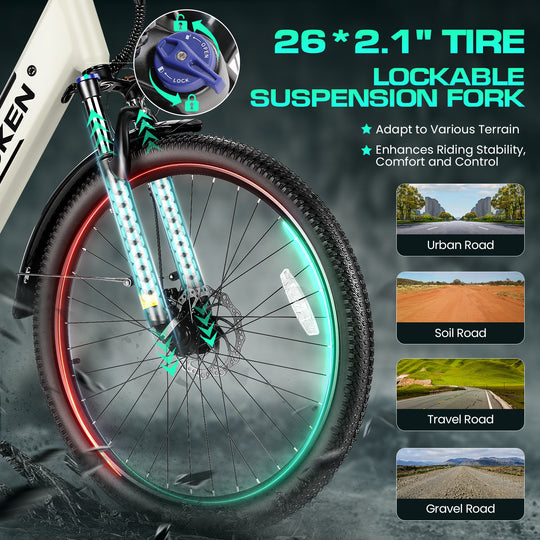 Wooken SwiftX Step-Thru Commuter Fat Tire Electric Bike Wooken
